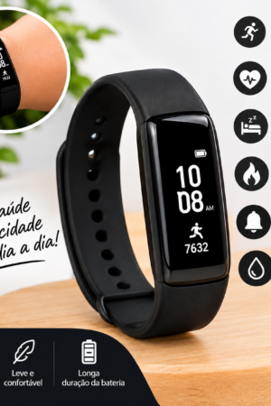Smartband Relógio Inteligente Fitness Preto