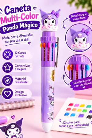 Caneta Multicolor Panda Mágico 10 Cores em 1