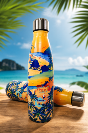 Garrafa Térmica Inox Praia Tropical - 500ml